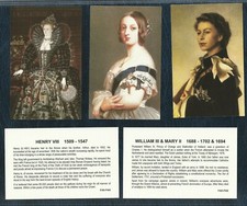 Cigarette Trade cards  Kings and Queens of England Fax Pax 1995 mint Elizabeth 