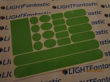 Lime Green Patch Frame Fork Chainstay cable rub protector sticker BMX MTB Bike 