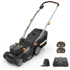 Worx 40V 37cm Cordless Brushless Lawn Mower 2 x 4.0Ah Batteries WG737E Grade C