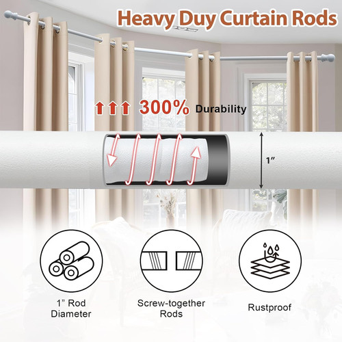 Bay window curtain poles - bay,