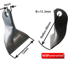 Flail mower blade hammer set - flail,