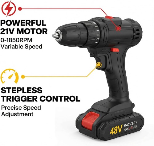 48v cordless hammer drill - 48v,