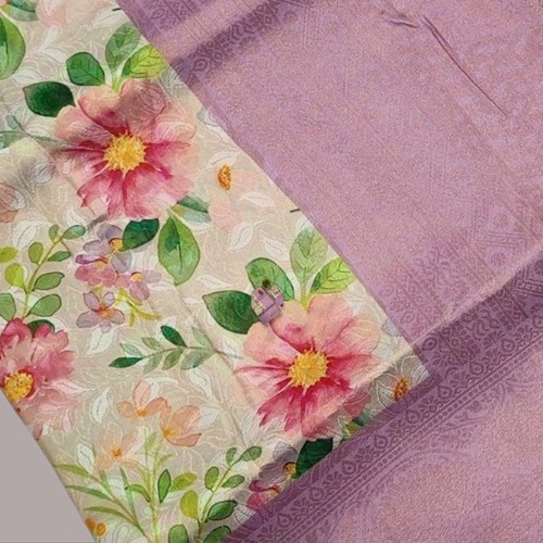 Soft silk sareee - , with