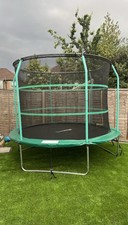 Thorpe Sports 10ft Circle Trampoline with Enclosure Net with 2 Step Ladder 86cm