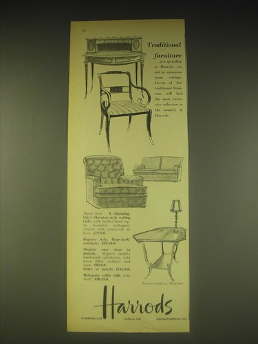 1962 harrods furniture - harrods, ad