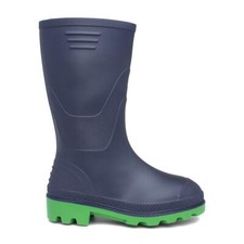 Boys Wellies Blue Kids Girls Navy Wellington Cleated Welly School Shower SIZE