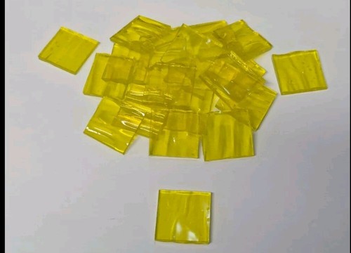 Yellow colour stained glass - stained,