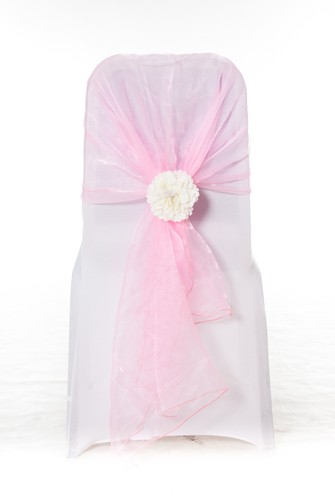 100 baby pink organza - pink, chair