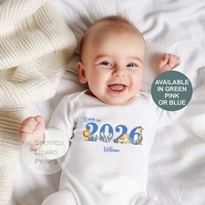 Personalised Born in 2026 Baby Outfit, Coming Home - New baby arrival Vest