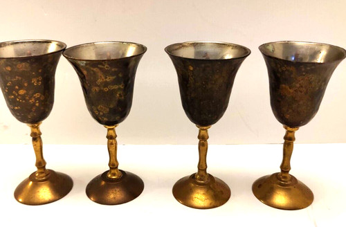 Vintage fluted brass - 4,