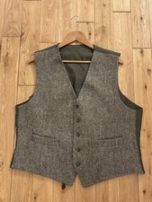 Vintage Harris Tweed Waistcoat John Barran Men’s 100% Wool - Size 46 Made in UK