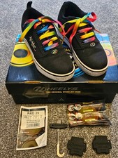 Heelys pro 20 black and rainbow laces, UK size 1 Eur 33 used great condition