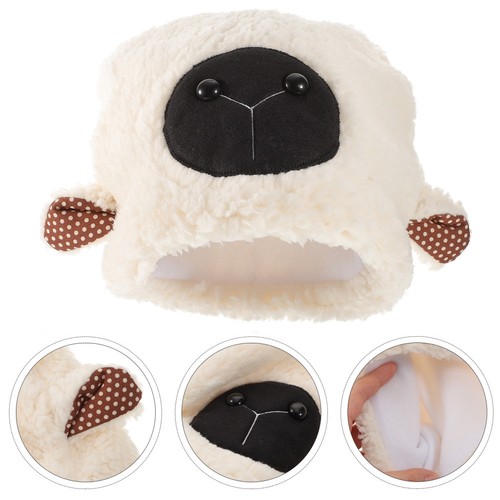 Plush sheep ear hood hat - hood,