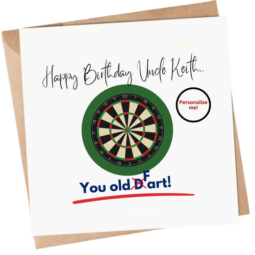 Personalised darts birthday - personalised,