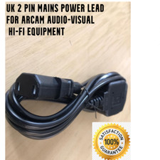  UK 2 Pin Mains Power Lead