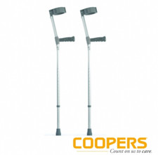Crutches 2xDouble Adjustable Coopers/SimplyMed/Trulife/Recura 635 - 960mm Ex-NHS