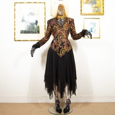 Vintage 1980s Black Tie Sequin