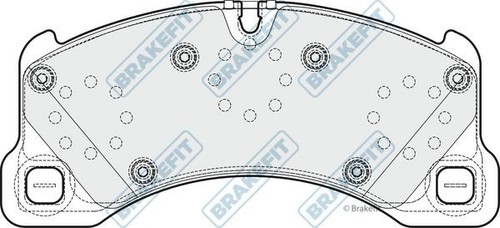 Apec front brake pad set - pad,