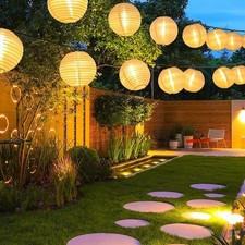 LQWELL Solar Lanterns Fairy Lights Outdoor 8M 30 LED 2 Modes Waterproof Solar Ha