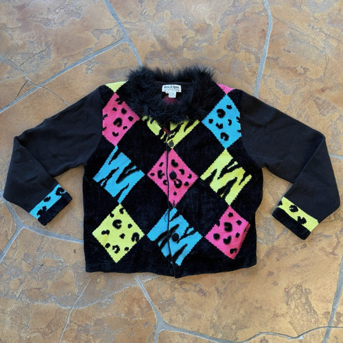 Vintage beaded knit cardigan - beaded,