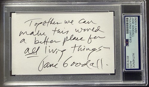 Jane goodall signed famous - signed,