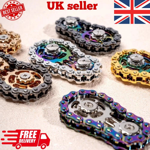 Bicycle chain fidget - chain, spinner
