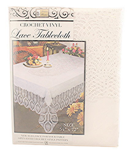 Crochet vinyl lace tablecloth - lace,