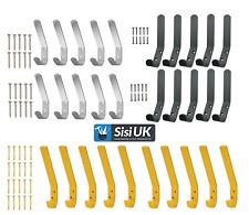 Double HAT & COAT HOOKS Large Pack Dress Robe Garment Peg Door Hanger*