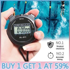 Waterproof Digital Handheld Sports Stopwatch Stop Watch Timer Alarm Counter UK