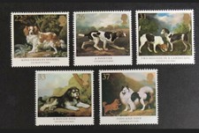 GB 1991 MNH DOGS Paintings By