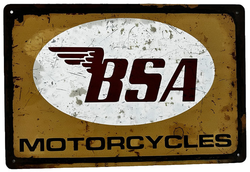 Bsa motorcycles tin sign - motorcycles, #2