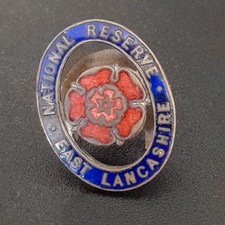 Genuine Ww1 National Reserve "EAST LANCASHIRE" Enamel Lapel Badge