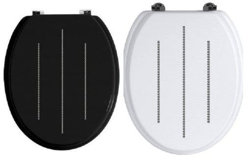 Diamante toilet seat wooden - toilet,
