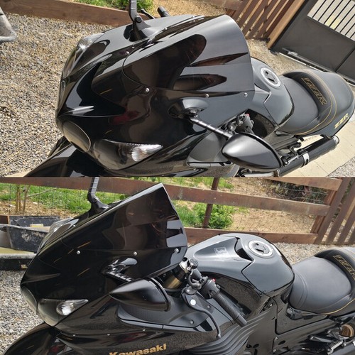 Black double bubble windscreen - black,