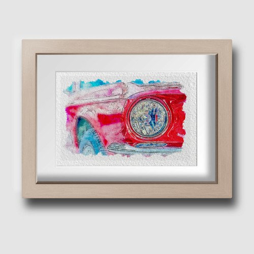 Classic car headlight - car, retro