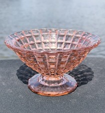 Art Deco pressed moulded pink