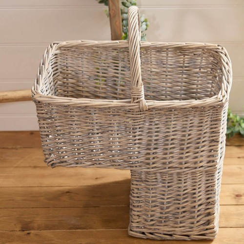 Willow stair basket - stair,