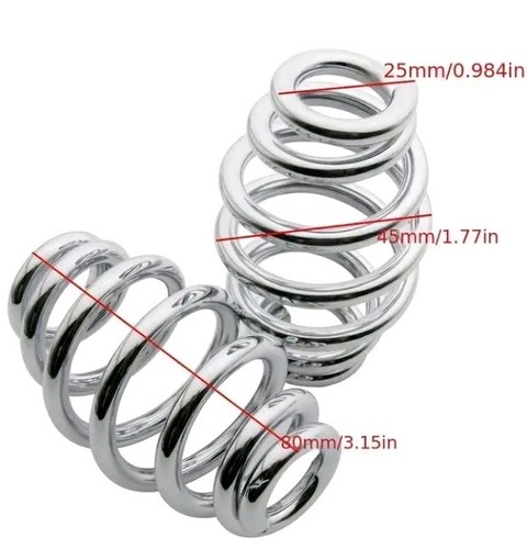 Chrome coiled solo seat - 3",