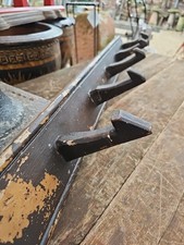 Antique Scullery Peg Hooks Wooden Coat Pine Wall Mounted Stable Bridle Rack