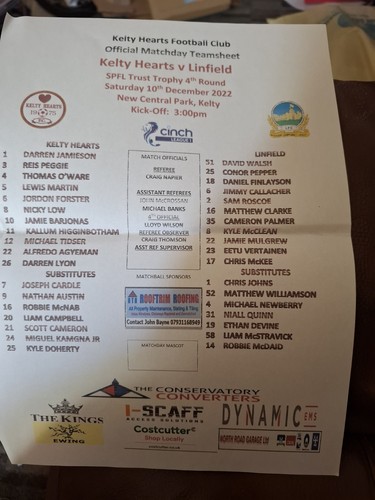 Kelty hearts linfield spfl - v,