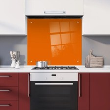 Coloured glass splashback with - coloured,