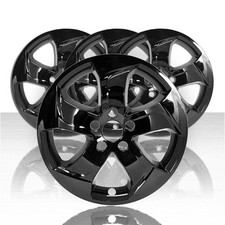 4 Black 17" Wheel Skins Snap