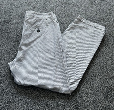 M&S Per Una Women's Casual Striped Straight Leg Trousers Pants Ladies Size UK 12