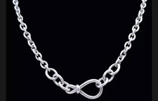S925 Silver Infinity Knot Necklace 45 Cm