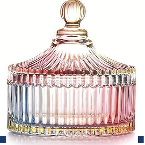 Colorful glass jar with - glass,