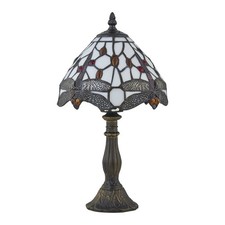 Tiffany Dragon Fly 36cm Table Lamp Bedside Light Traditional Coloured Glass