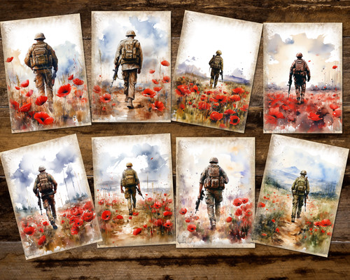 Vintage veteran soldiers - veteran,