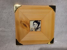 Passport photo (2x2") wood frame. Handmade