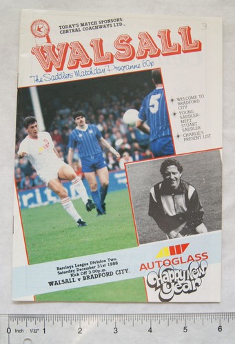 1988 programme walsall - programme, v