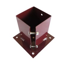 Heavy Duty 4x Bolt Down Fence Post Shoe Grip Holder 75 x 75mm